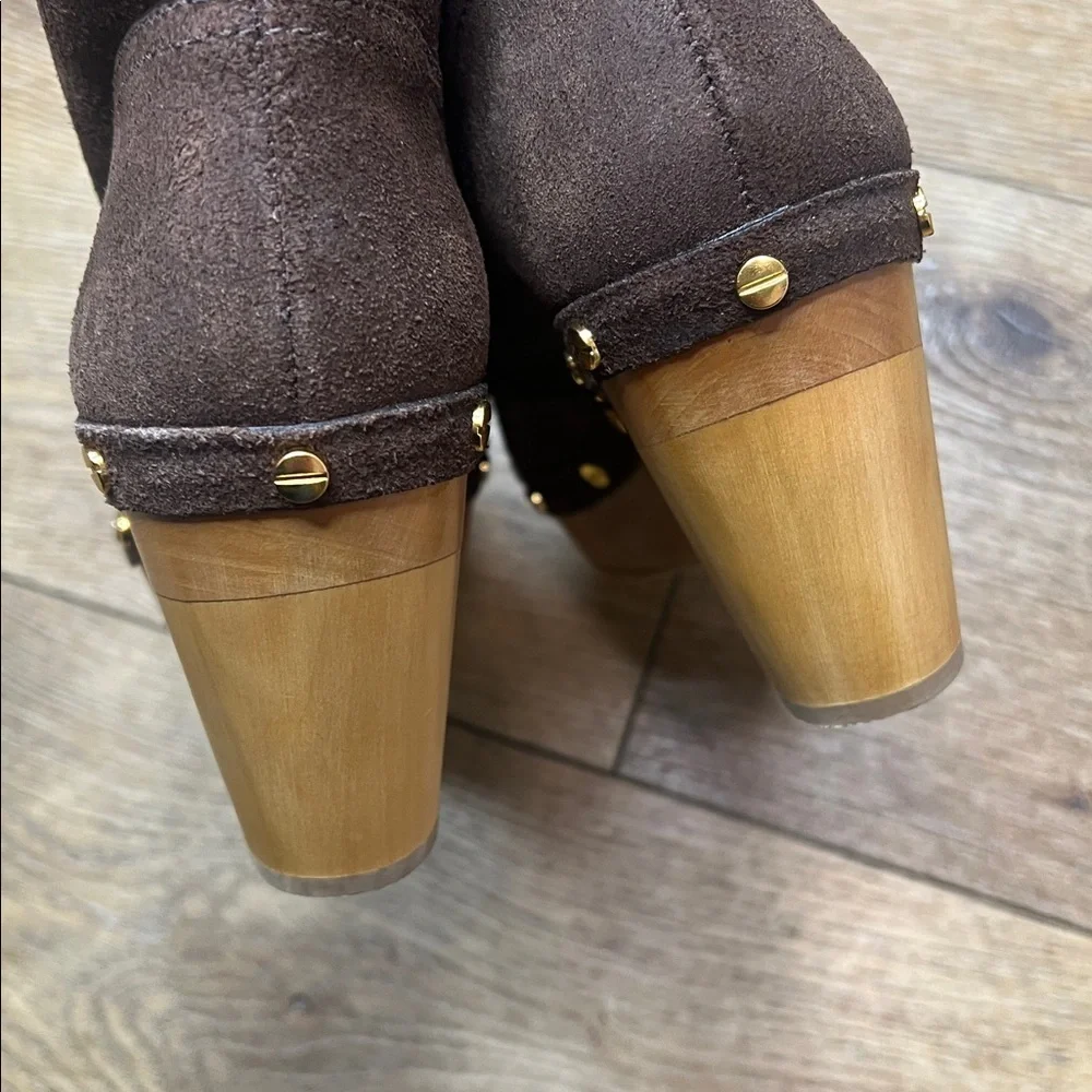 NWOB Tory Burch Ginevra Brown Suede Ankle Boots Size 8M